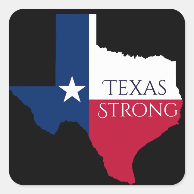 Hurricane Harvey Texas Strong State & Flag Sticker (Front)