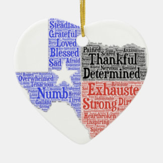 Hurricane Harvey Word Cloud Ceramic Ornament