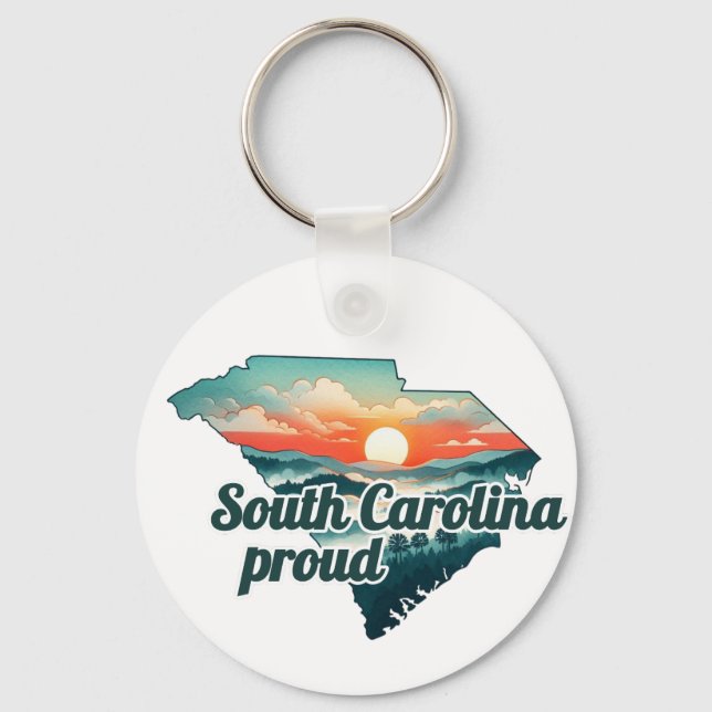 Hurricane Helene Fundraiser South Carolina Strong Keychain (Front)