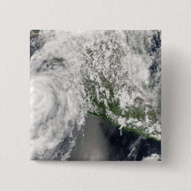 Hurricane Henriette 2 Inch Square Button (Front)