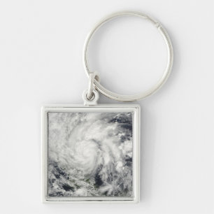 Hurricane Ida over Nicaragua Keychain