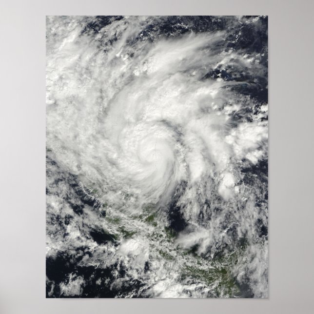 Hurricane Ida over Nicaragua Poster (Front)