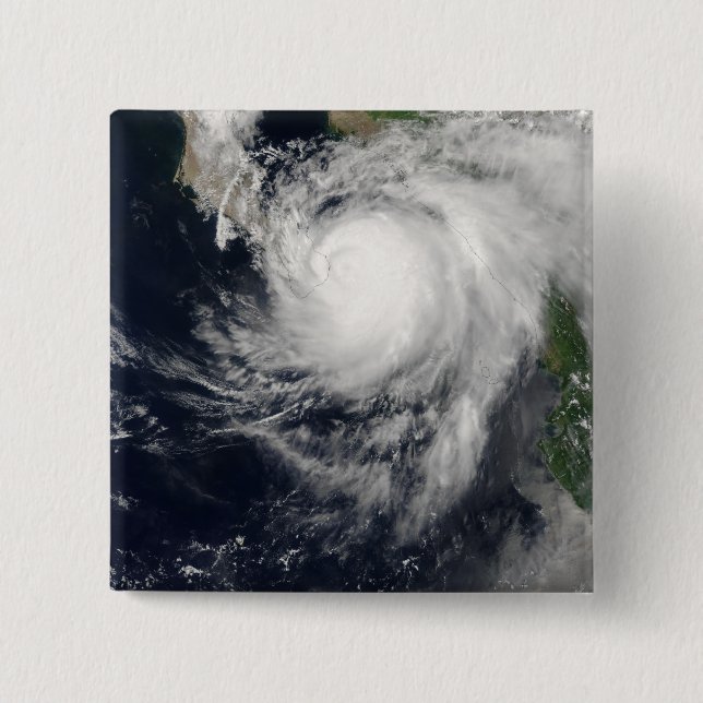 Hurricane Ignacio 2 Inch Square Button (Front)