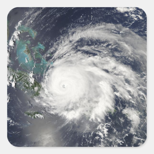 Hurricane Ike over Cuba, Hispaniola Square Sticker (Front)