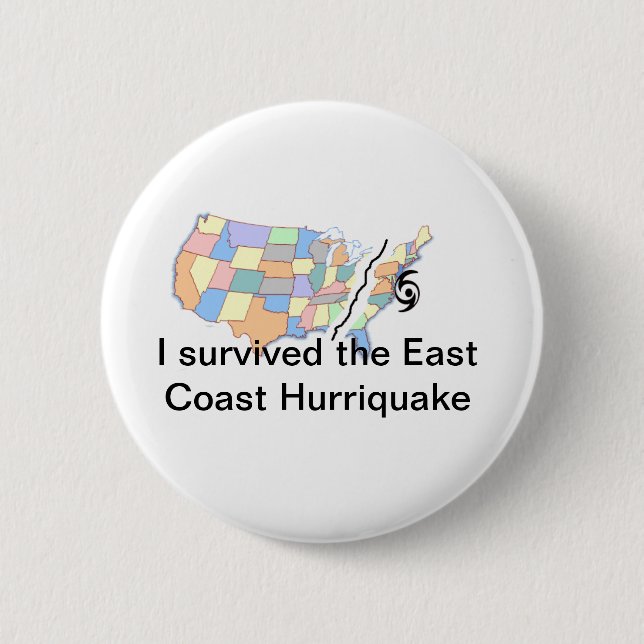 Hurricane Irene 2 Inch Round Button (Front)