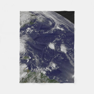 Hurricane Irene Moving Through The Bahamas. Fleece Blanket