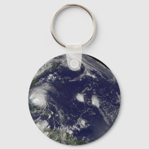 Hurricane Irene Moving Through The Bahamas. Keychain
