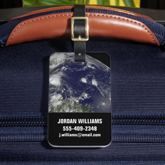 Hurricane Irene Moving Through The Bahamas. Luggage Tag (Front Insitu 2)