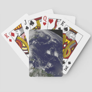 Hurricane Irene Moving Through The Bahamas. Playing Cards