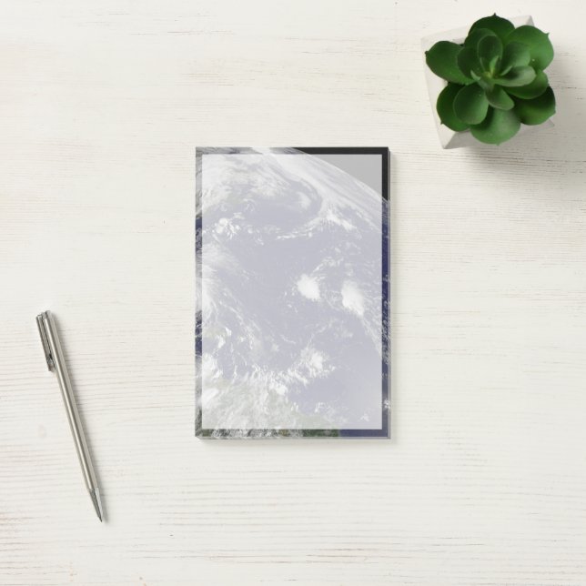 Hurricane Irene Moving Through The Bahamas. Post-it Notes (Office)