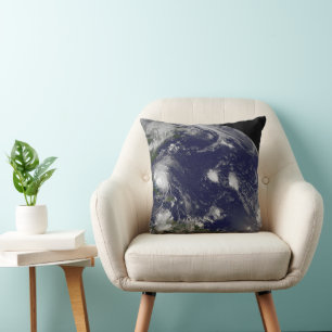 Hurricane Irene Moving Through The Bahamas. Throw Pillow