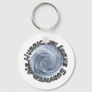 Hurricane Irene Survived Me Keychain