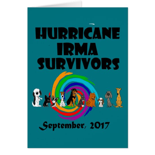 Hurricane Irma Dog Survivors 2017 Art Card