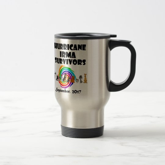 Hurricane Irma Dog Survivors 2017 Art Travel Mug