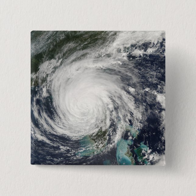 Hurricane Jeanne 2 Inch Square Button (Front)