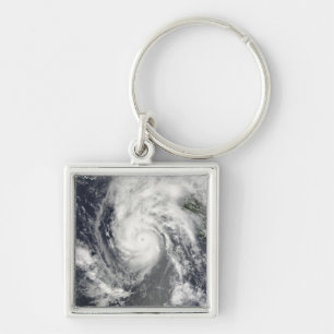 Hurricane Jimena approaching Baja California Keychain