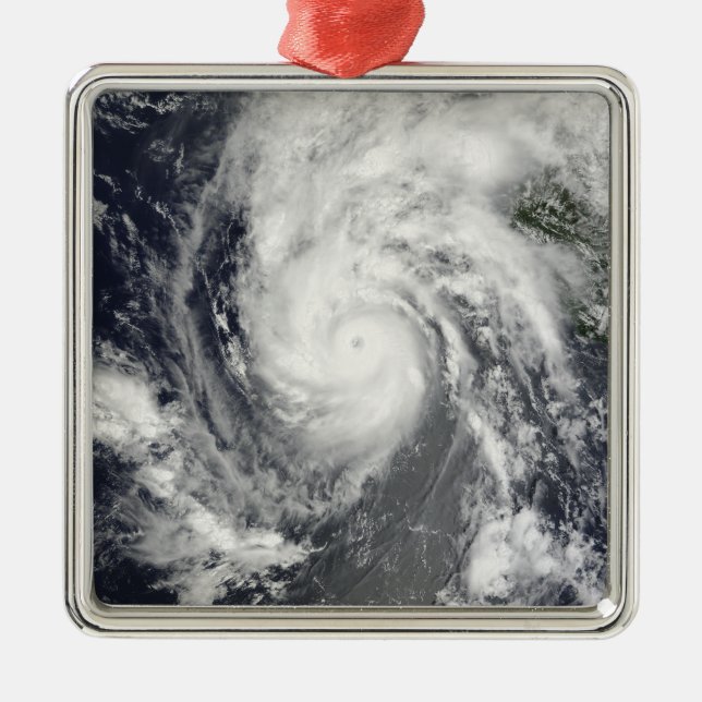 Hurricane Jimena approaching Baja California Metal Ornament (Front)