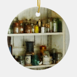 Hurricane Lamp In Pantry Ceramic Ornament