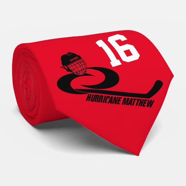Hurricane MATTHEW Customizable Team Hockey Tie (Rolled)