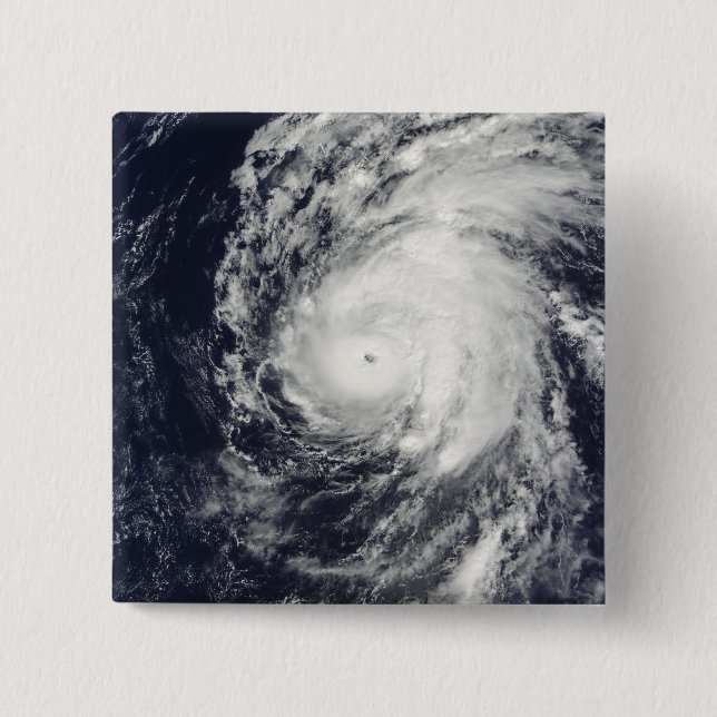 Hurricane Neki west of Hawaii 2 Inch Square Button (Front)