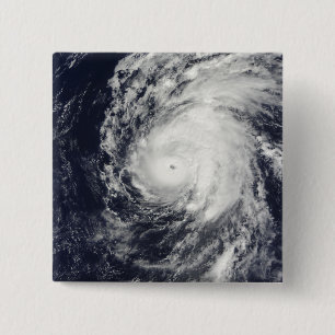 Hurricane Neki west of Hawaii 2 Inch Square Button