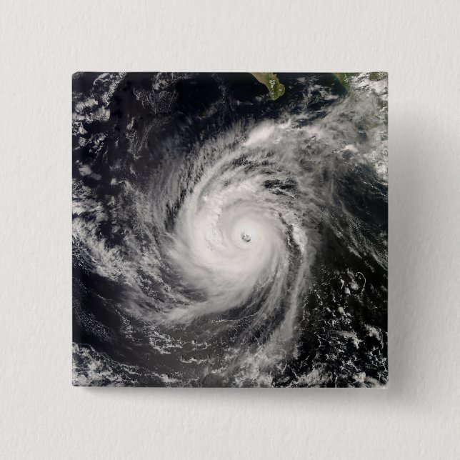Hurricane Norbert off Mexico 2 Inch Square Button (Front)