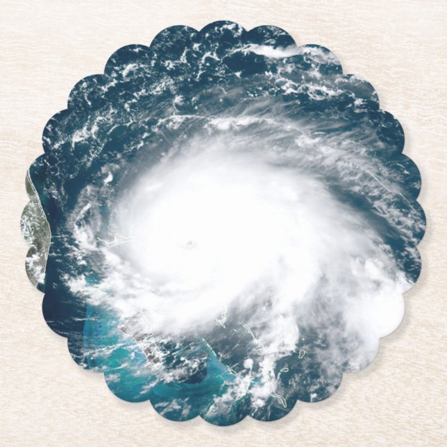 Hurricane off the coast of Florida    Paper Coaster (Front)