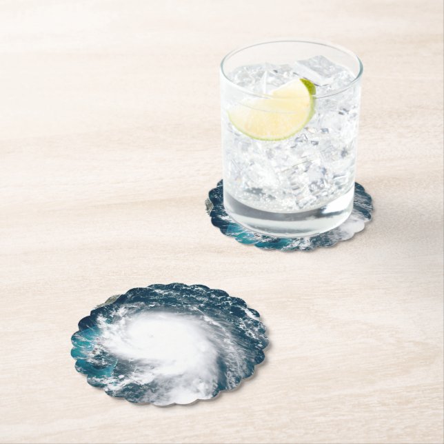 Hurricane off the coast of Florida     Paper Coaster (Insitu)