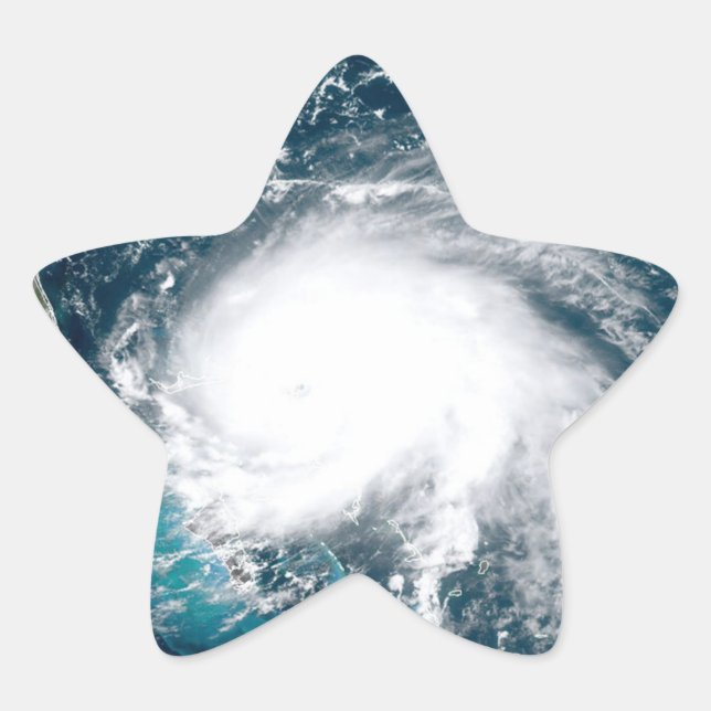 Hurricane off the coast of Florida   Star Sticker (Front)