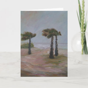HURRICANE PALMS Greeting Card