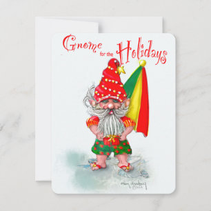 Hurricane Relief Gnome Team - Gnome for the Holida Holiday Card