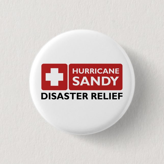 Hurricane Sandy 1 Inch Round Button (Front)