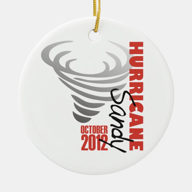 Hurricane Sandy 2012 Ceramic Ornament (Front)
