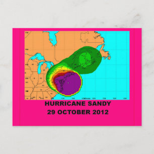Hurricane Sandy 29 October 2012 Postcard