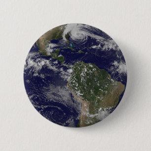 Hurricane Sandy Along The East Coast Of The Us. 2 Inch Round Button
