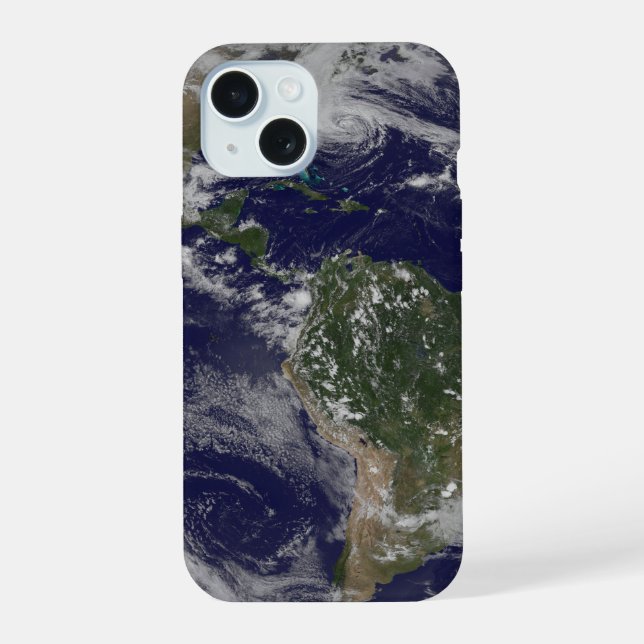 Hurricane Sandy Along The East Coast Of The Us. 2 iPhone 15 Case (Back)
