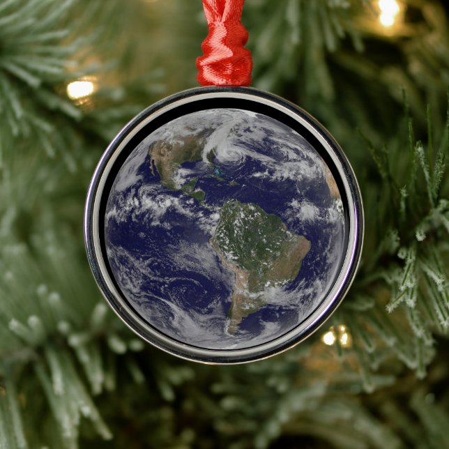 Hurricane Sandy Along The East Coast Of The Us. 2 Metal Ornament (Tree)