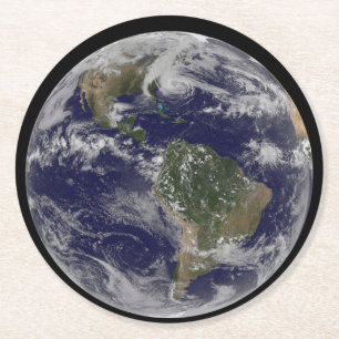 Hurricane Sandy Along The East Coast Of The Us. 2 Round Paper Coaster