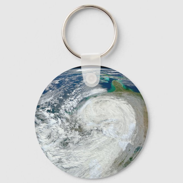Hurricane Sandy Along The East Coast Of The Us. 3 Keychain (Front)