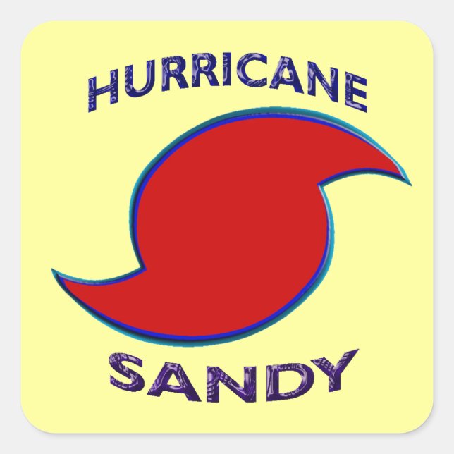 Hurricane Sandy Symbol Square Sticker (Front)