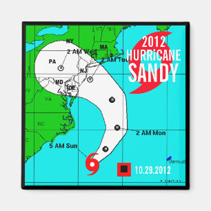 Hurricane Sandy Track Magnet 2