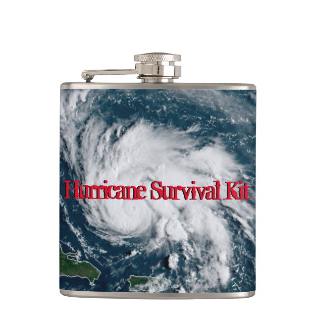Hurricane Survival Kit Flask (Front)