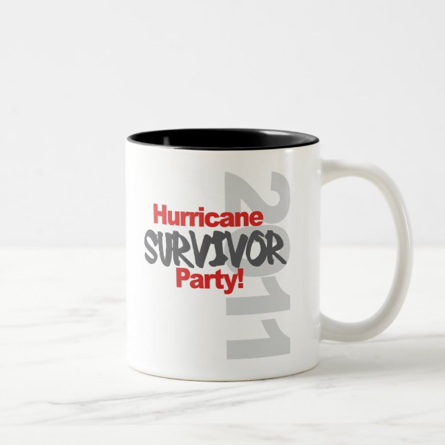 Hurricane Survival Party 1011 Two-Tone Coffee Mug (Right)