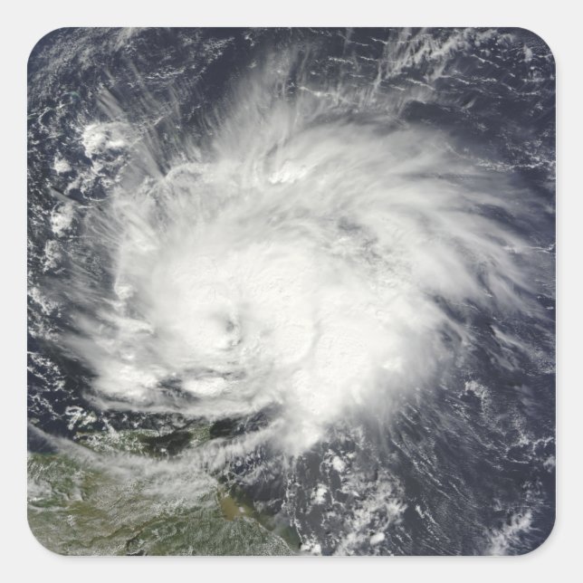 Hurricane Tomas over the Lesser Antilles Square Sticker (Front)