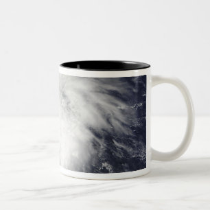 Hurricane Tomas over the Lesser Antilles Two-Tone Coffee Mug
