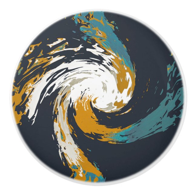 Hurricane Twirl Ceramic Knob (Front)