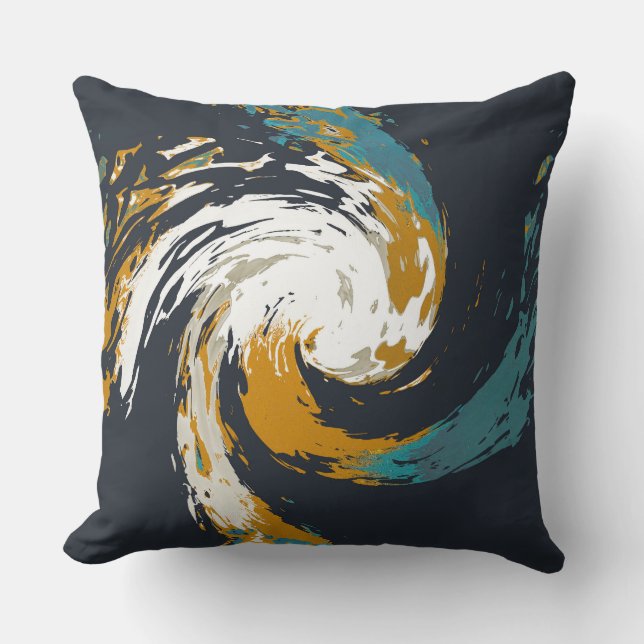 Hurricane Twirl Throw Pillow (Front)