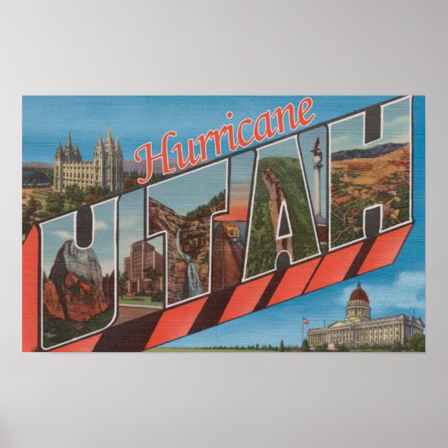 Hurricane, Utah - Large Letter Scenes Poster (Front)