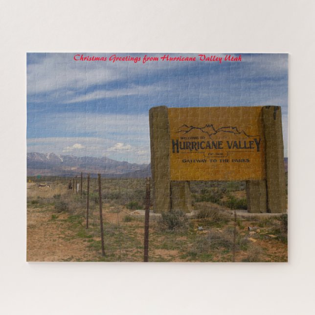 Hurricane Valley Utah. Christmas Greetings Jigsaw Puzzle (Horizontal)