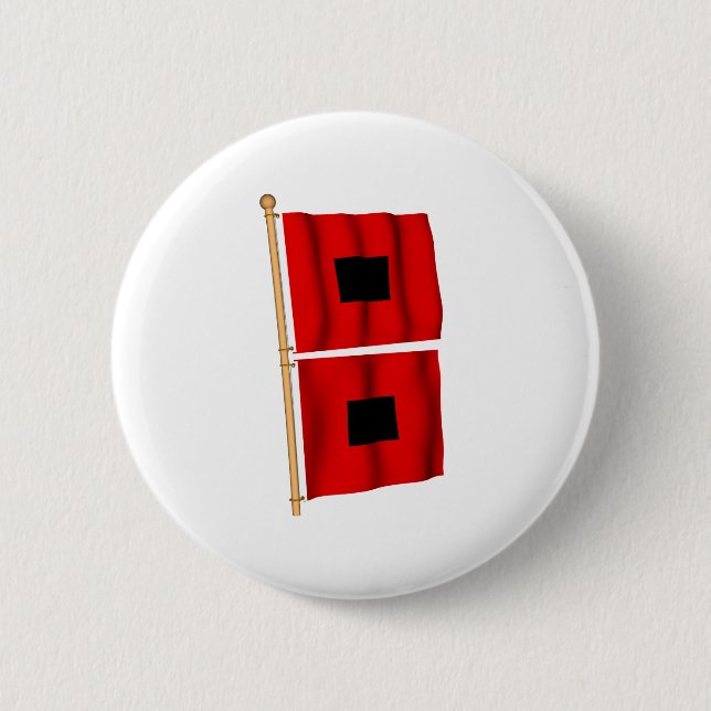 Hurricane Warning 2 Inch Round Button (Front)